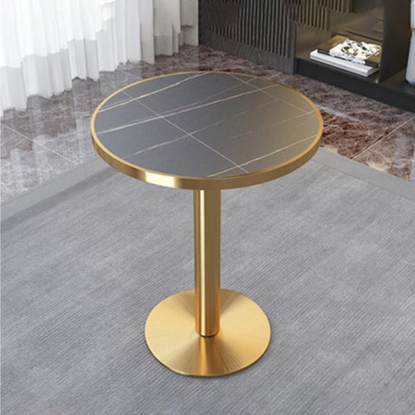 Großhandel B2B Gastronomiemöbel Cafe Bar Restaurants Hotel Einrichtung Keramik Tisch rund Edelstahl beine schwarzgold BB